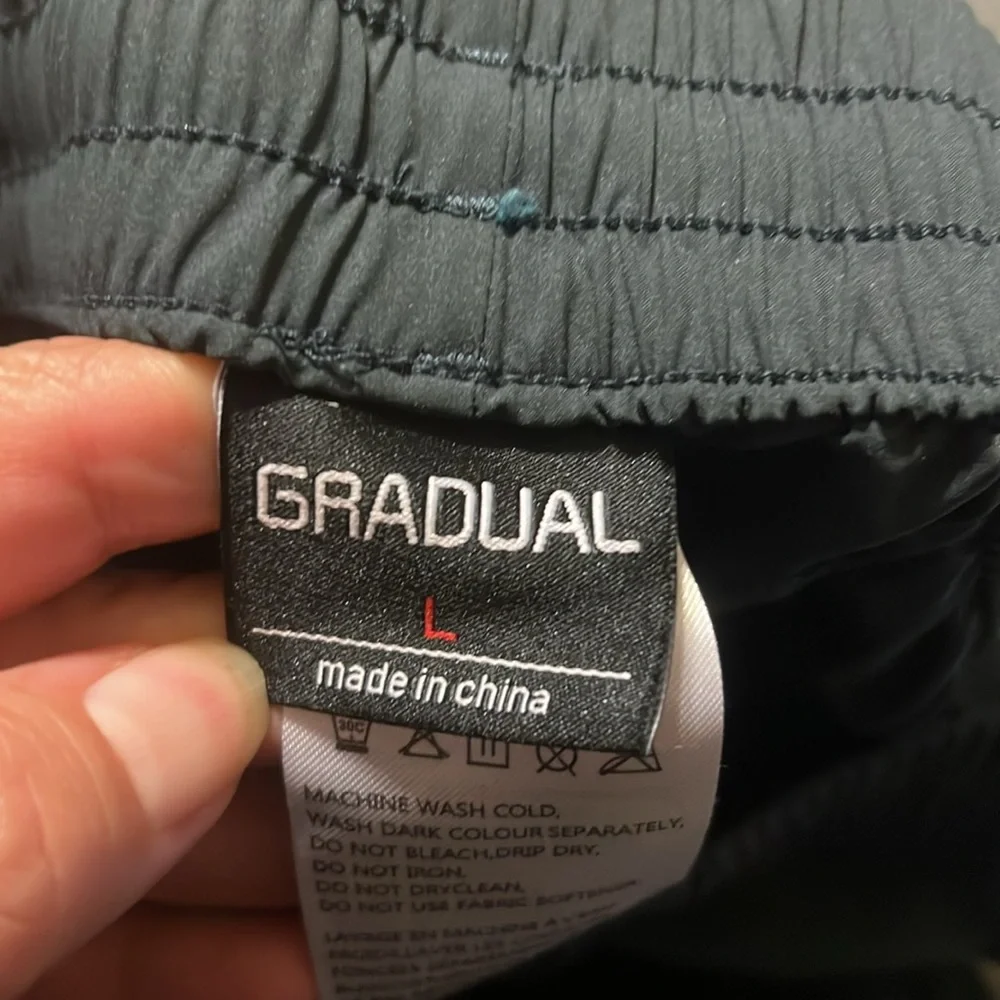 Gradual mens gray drawstring elastic waist  shorts